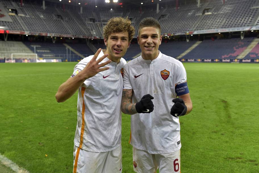 De Santis e Vasco, capitano dei giallorossi. Getty Images
